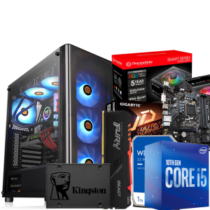 PC Armada Gamer Core i5-10400 8Gb RAM HDD 1TB SSD250GB+ Gabinete Thermaltake V200 TG Negro - RGB